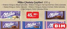 MİLKA ÇİKOLATA ÇEŞİTLERİ 100 G